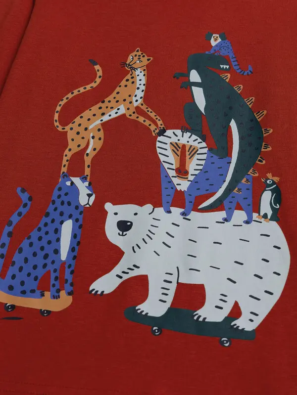 Long-sleeved T-shirt with an animal design  2 Image