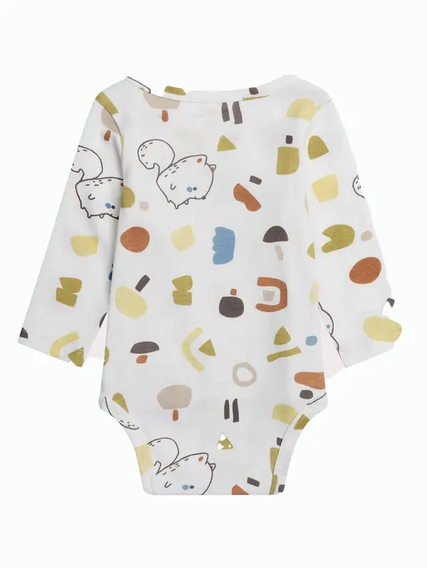 Set of 2 - Bodysuits with Animal Print and Embroidery 3 Image