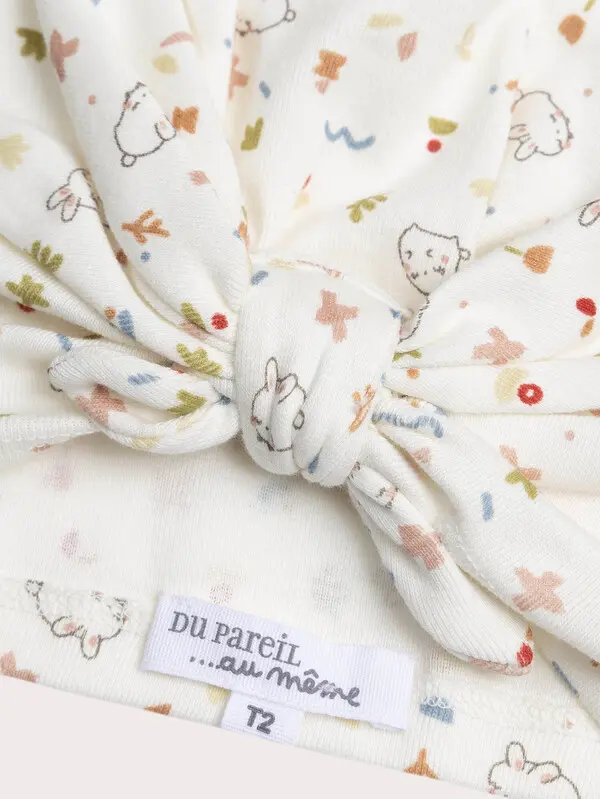 Animal Print Knotted Baby Turban Hat 1 Image