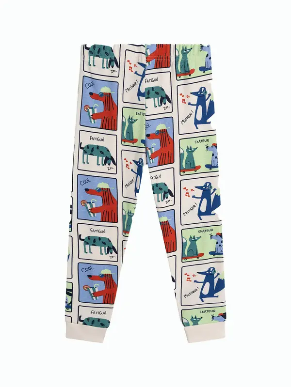 Comic-Strip Print Long-Sleeved Pajama Set 2 Image