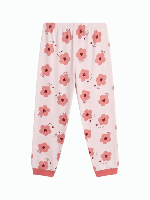 Floral Print Long-Sleeved Pajama Set 2 Image