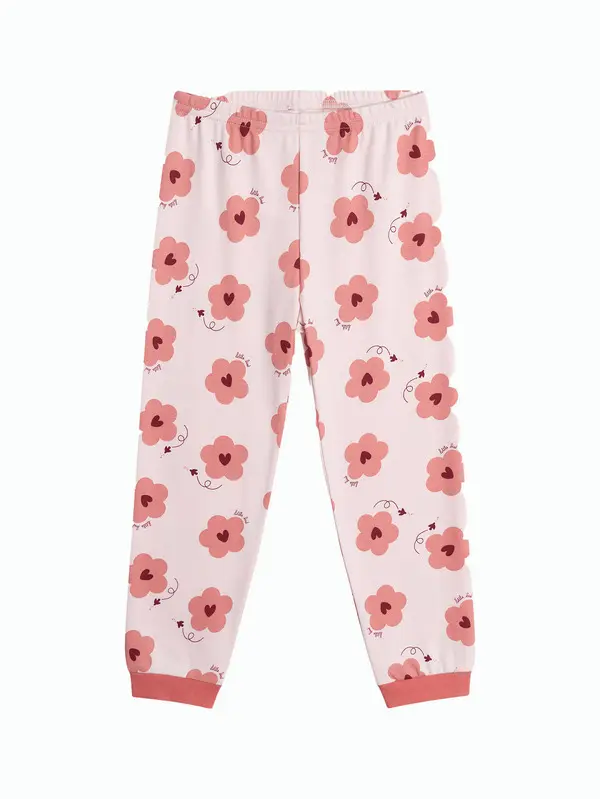 Floral Print Long-Sleeved Pajama Set 3 Image
