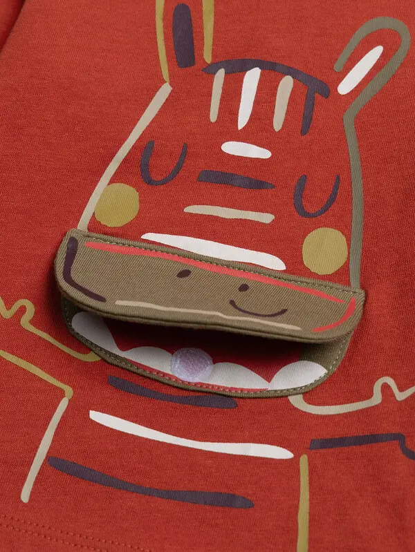 Long-Sleeved T-Shirt with Animal Graphic 2 Image