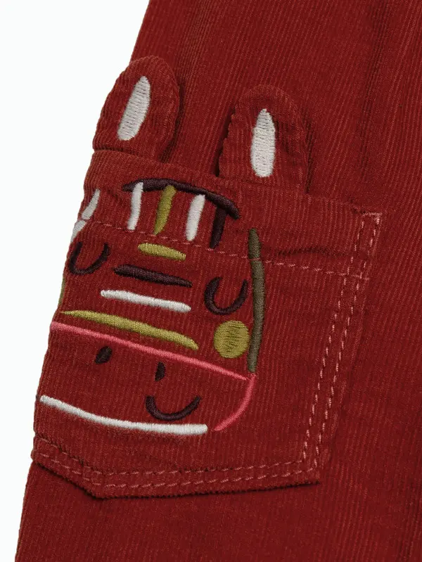 Corduroy Shorts with Elastic Waist and Pockets 1 Image