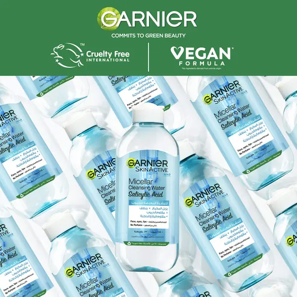 Garnier Fast Clear Micellar Water with Salicylic Acid for Acne Prone Skin 400ml 2 Image