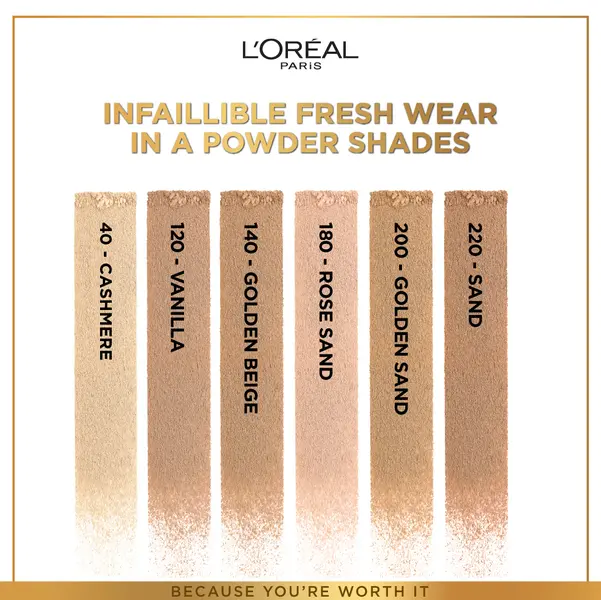 L’Oréal Paris Makeup Infallible Fresh Wear Foundation in a Powder, Up to 24H Wear 5 Image