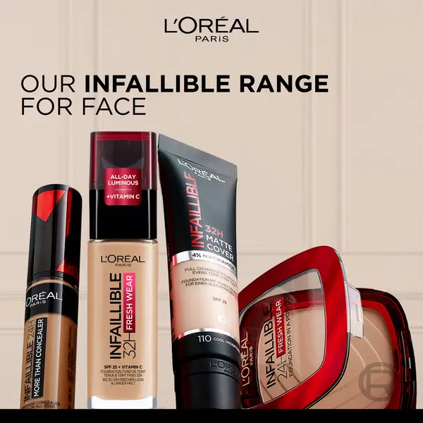 L’Oréal Paris Makeup Infallible Fresh Wear Foundation in a Powder, Up to 24H Wear 6 Image