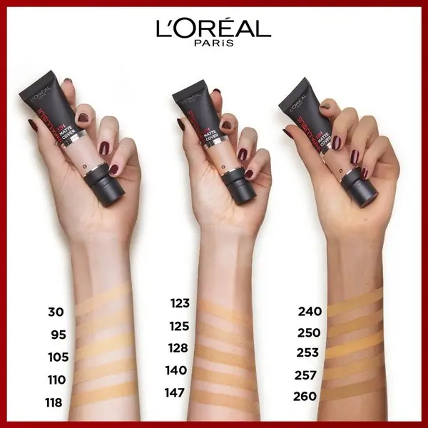 L’Oréal Paris Infaillible 32H Matte Cover Liquid Foundation, With 4% Niacinamide, Long Lasting, Natural Finish, SPF 25 - 2 Image