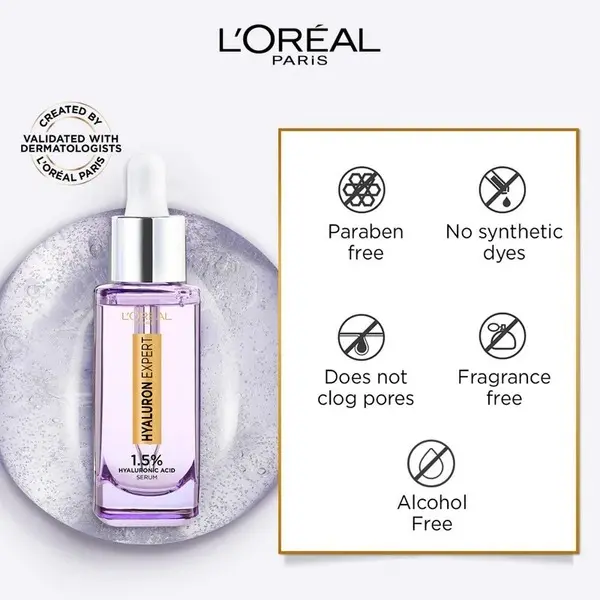 L’Oréal Paris Hyaluron Expert Moisturiser and Anti-Aging Plumping  Serum with Hyaluronic Acid 6 Image