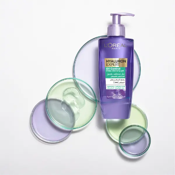 L’Oréal Paris Hyaluron Expert Moisturiser and Anti-Aging Oil Control Deep Cleansing Gel  1 Image