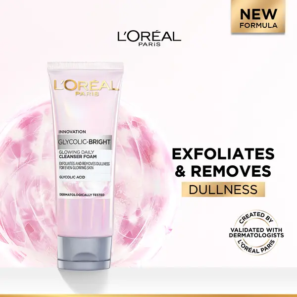 L’Oréal Paris Glycolic Bright Glowing Daily Cleanser Foam 1 Image