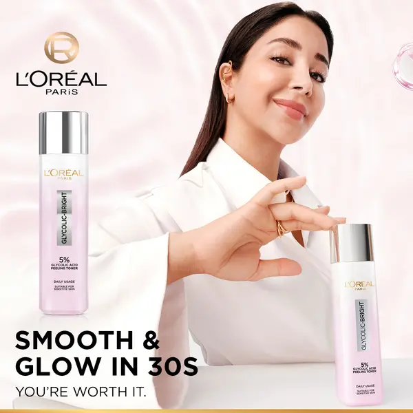 L’Oréal Paris 5% Glycolic Acid Peeling Toner for Instant Glowing Skin 4 Image