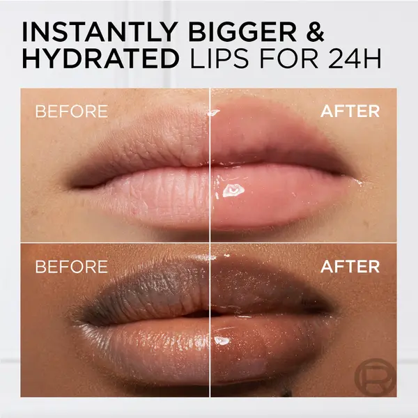 L’Oréal Paris Plump Ambition Hyaluron Lip Oil, 24HR Hydration and Volumizing Shine  3 Image