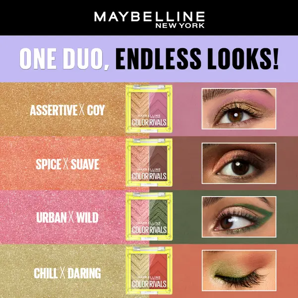 Color Rivals Waterproof Eyeshadow Palette Duo 1 Image