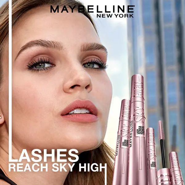 Maybelline New York Lash Sensational Sky High Mascara - Volumizing & Lengthening Black 3 Image