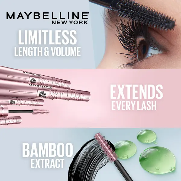 Maybelline New York Lash Sensational Sky High Mascara - Volumizing & Lengthening Black 5 Image