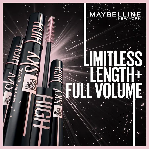 Maybelline Lash Sensational Cosmic Black Sky High  Volumizing & Lengthening Intense Black  3 Image
