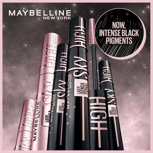 Maybelline Lash Sensational Cosmic Black Sky High  Volumizing & Lengthening Intense Black  4 Image