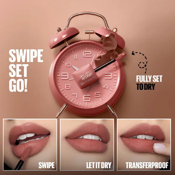 Maybelline Super Stay Teddy Tint  Soft Blurred Matte Lip Tint | 12h Longwear, Transfer proof 5 Image
