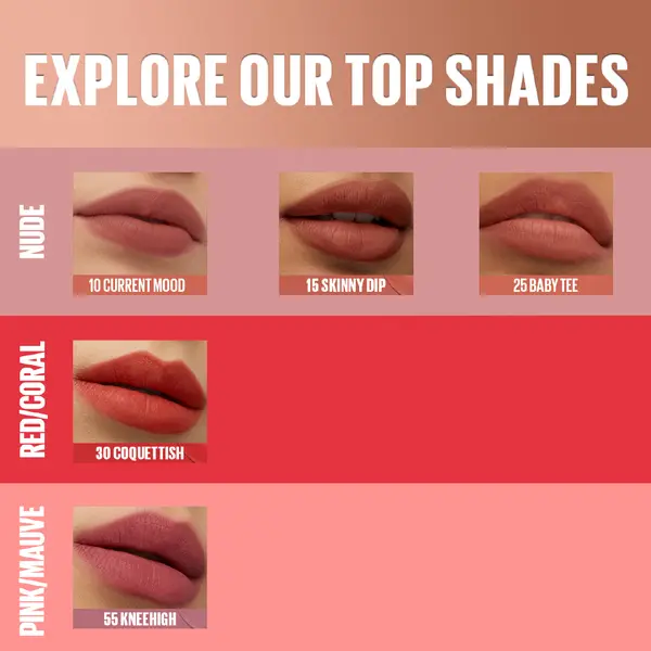 Maybelline Super Stay Teddy Tint  Soft Blurred Matte Lip Tint | 12h Longwear, Transfer proof 2 Image