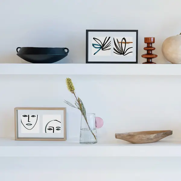  photo frame Floating Minimalism Double black 1 Image