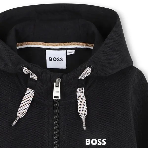 Hooded jogging cardigan with zipper 1 Image