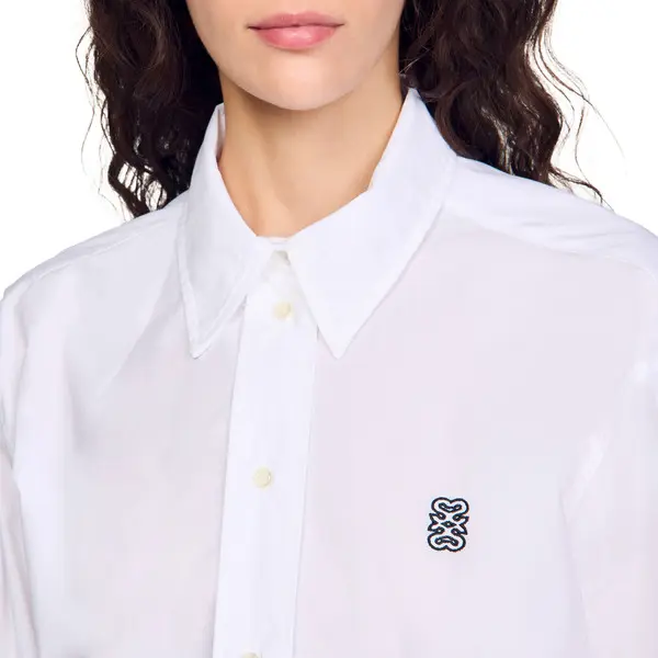 Cropped poplin shirt 1 Image
