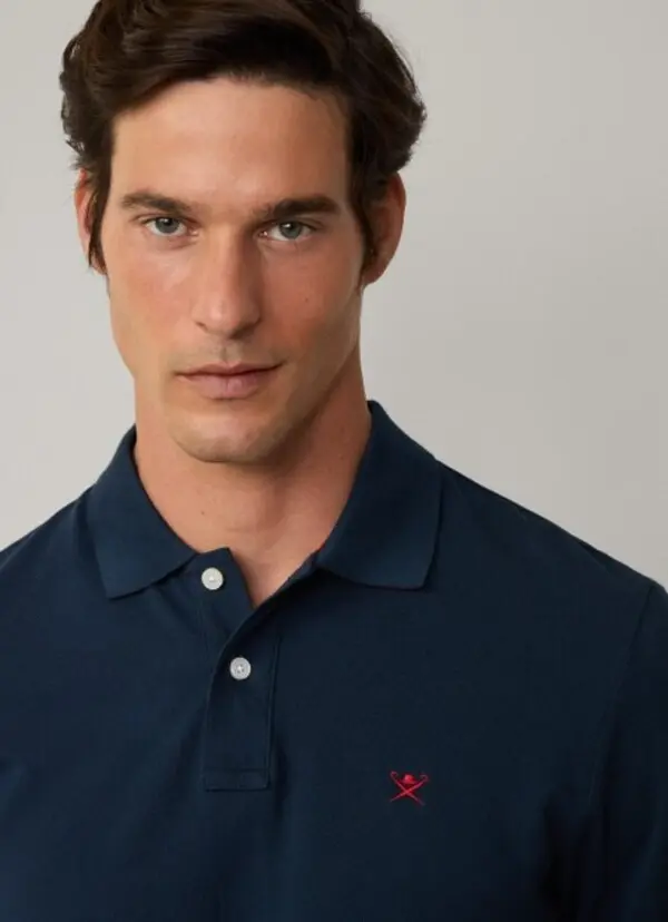 Slim Fit Long Sleeve Pique Polo 2 Image
