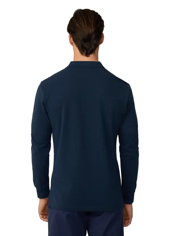 Slim Fit Long Sleeve Pique Polo 5 Image