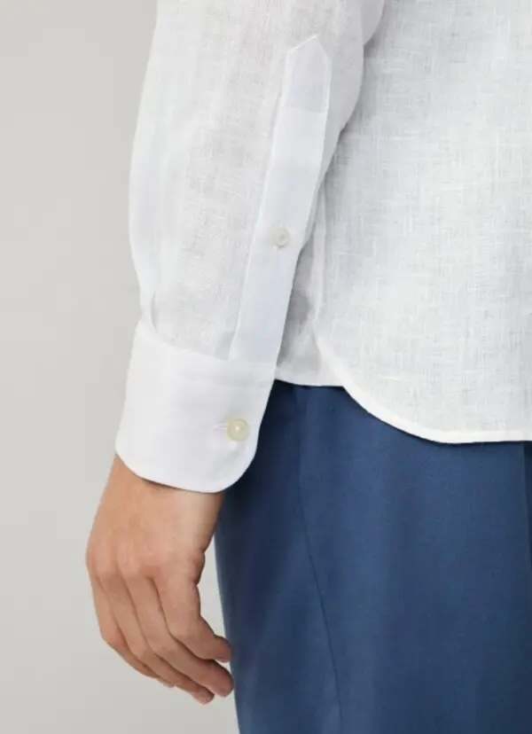 Tailored Fit Yarn Dyed Linen Shirt 2 Image