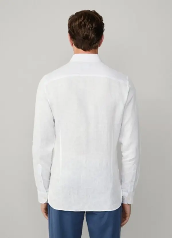 Tailored Fit Yarn Dyed Linen Shirt 5 Image