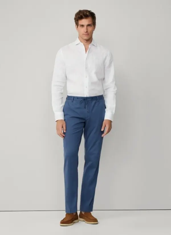 Tailored Fit Yarn Dyed Linen Shirt 4 Image