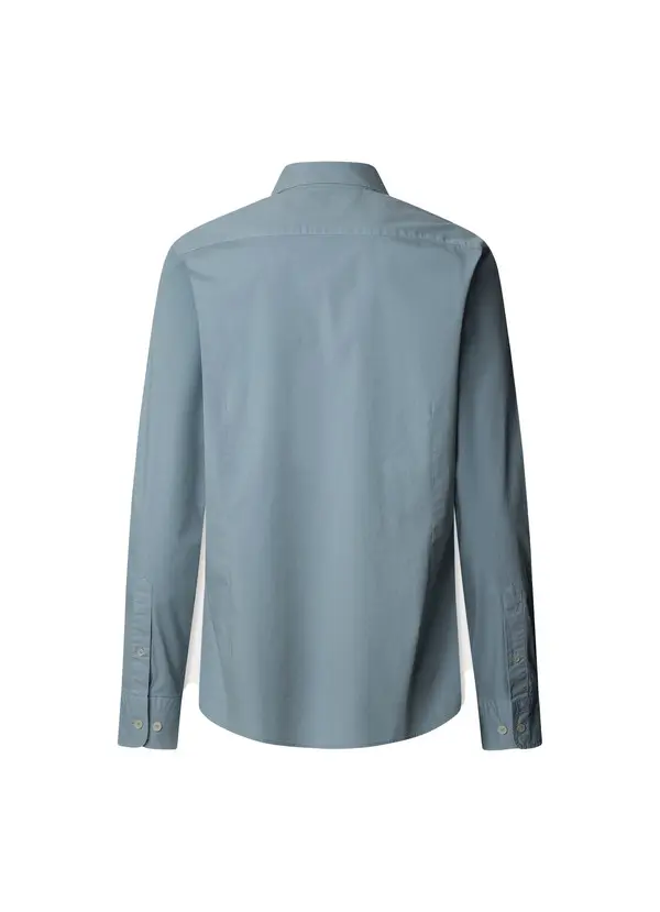 Tailored Fit Garment Dyed Poplin Shirt 1 Image