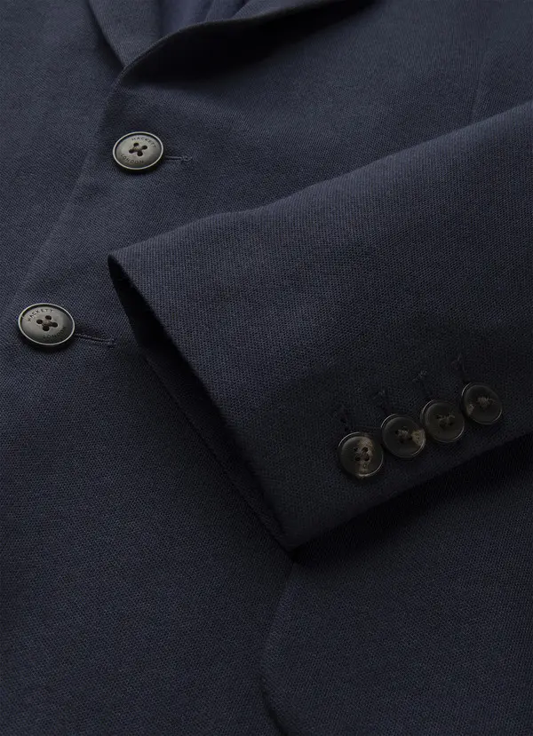 Tailored Cotton-Wool Jersey Blazer 3 Image