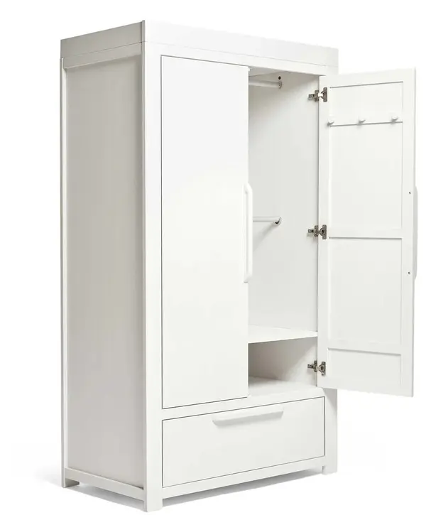  Franklin Nursery Wardrobe - White Wash 2 Image