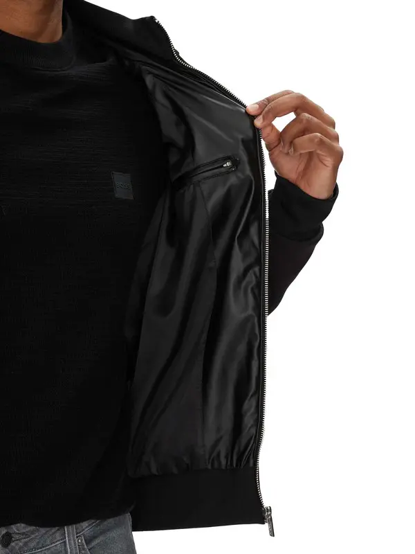 quilted jacket with knit sleeves 2 Image