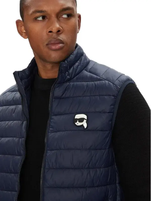 puffer vest with a white chest logo 2 Image