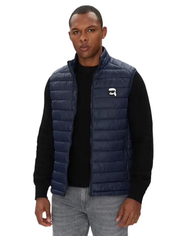 puffer vest with a white chest logo 3 Image