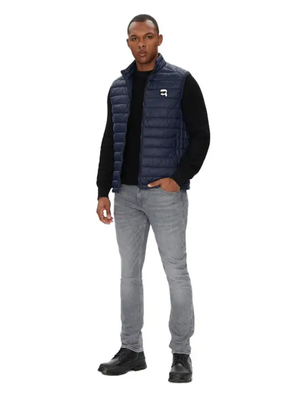puffer vest with a white chest logo 4 Image