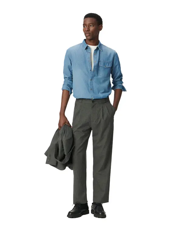 Denim Long Sleeves Shirt 3 Image