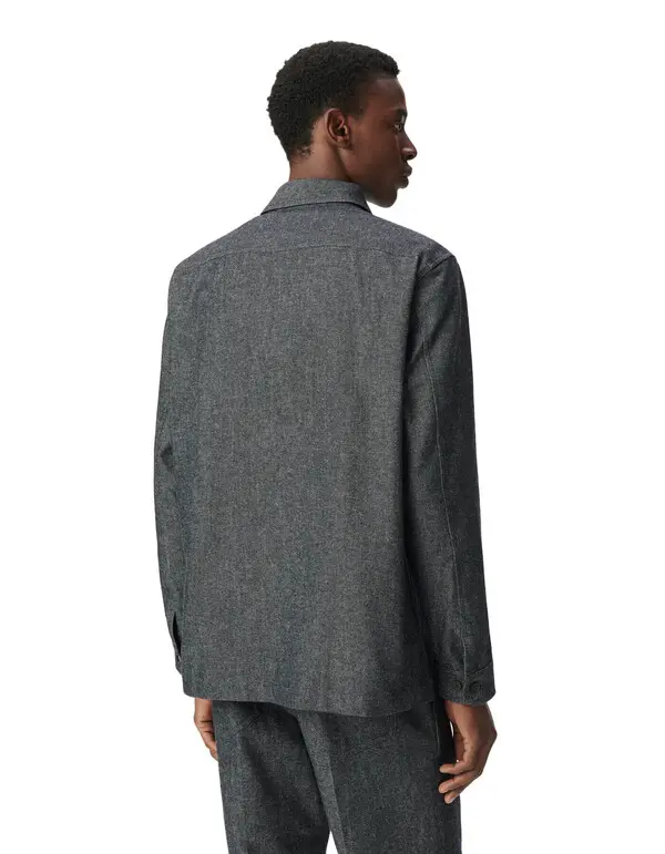 Semi-plain canvas regular overshirt 4 Image