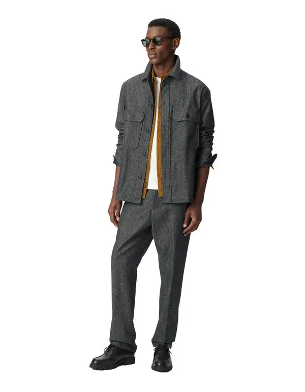 Semi-plain canvas regular overshirt 2 Image