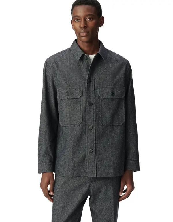 Semi-plain canvas regular overshirt 3 Image