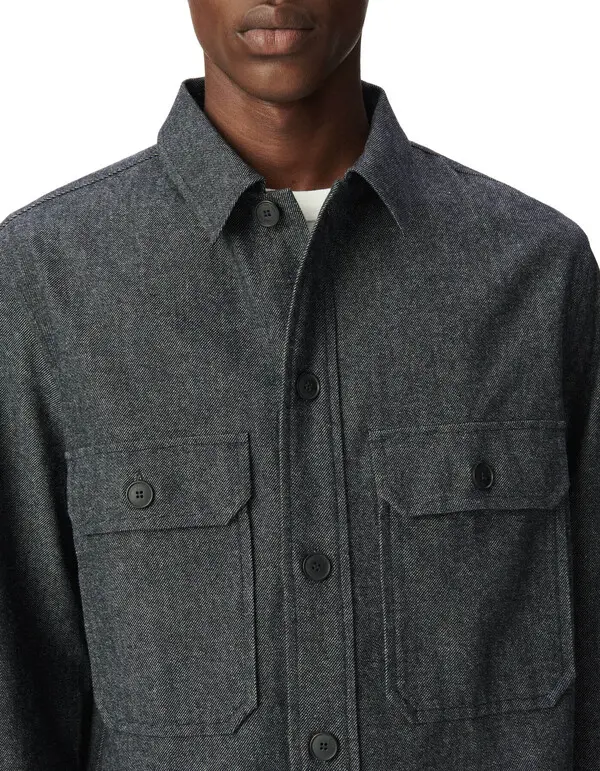 Semi-plain canvas regular overshirt 1 Image