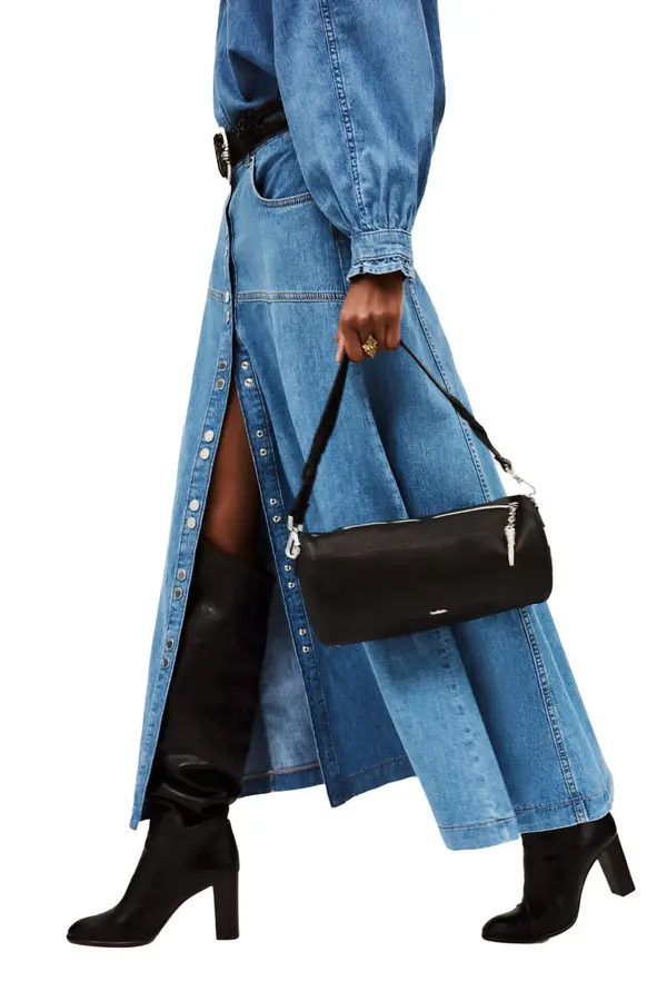 Leather Baguette Shoulder Bag 2 Image