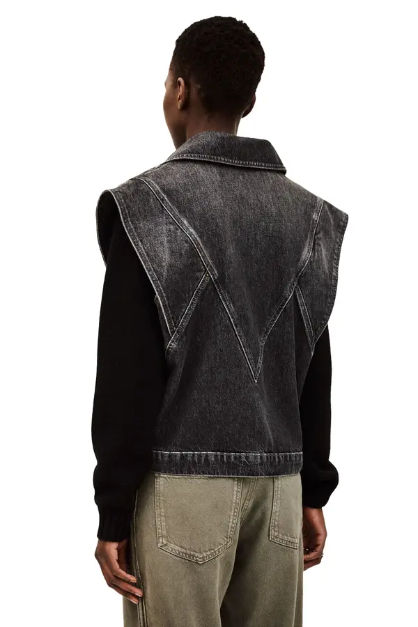 Women’s Sleeveless Denim Jacket 2 Image