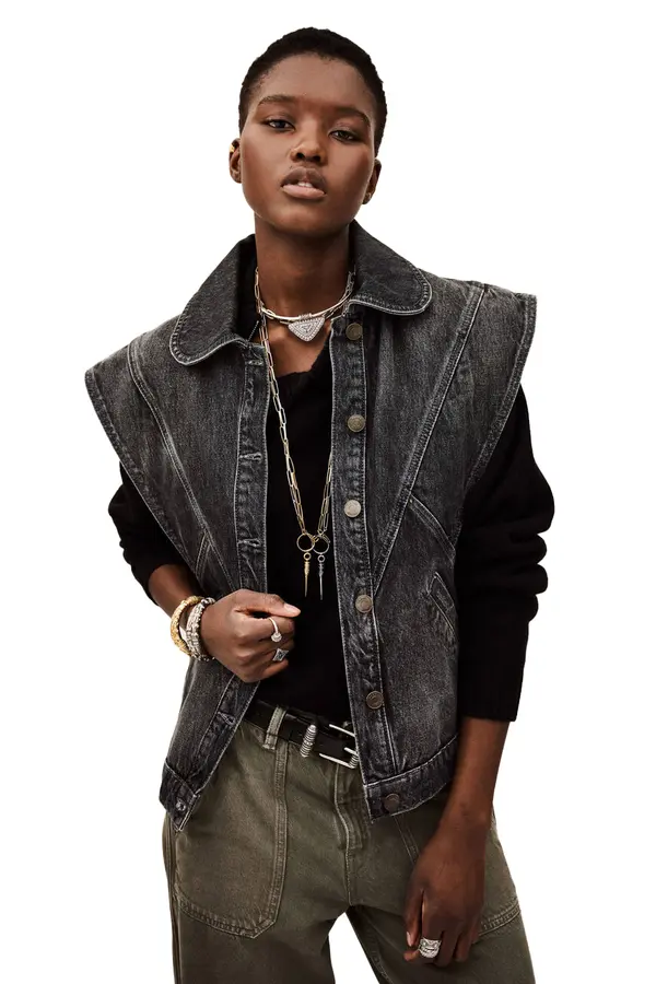 Women’s Sleeveless Denim Jacket 3 Image