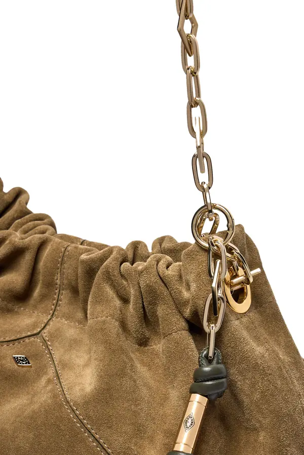 Suede leather tote bag  1 Image