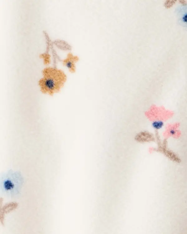 Floral Print Loose Fit Long-Sleeve 2-Way Zip Sleep & Play  1 Image