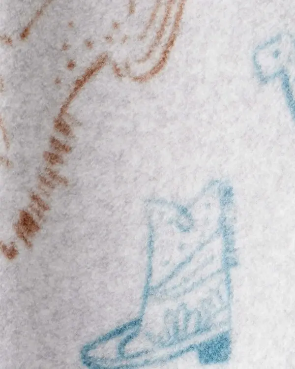 Western Cowboy Print Loose Fit Long-Sleeve Sleep & Play 1 Image